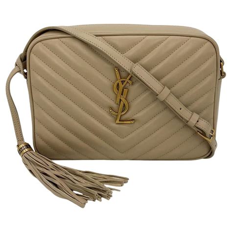 dark beige ysl|Saint Laurent Lou Medium YSL Camera Bag with Pocket and .